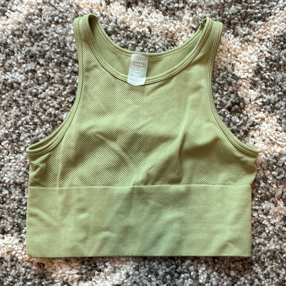 Green dynamic tank top “one size fits all” but fits small